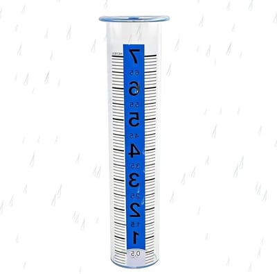 Regenmeter Outdoor - Watermeter Tuin - Neerslag Meten - Hoge Contrast Schaal - 20 cm - Transparant