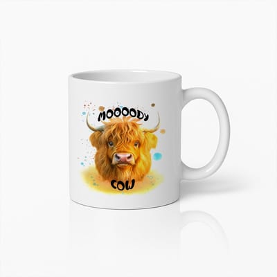 330ml Moody Cow Mok – Schattig Dierontwerp Keramische Koffiebeker voor Dierliefhebbers
