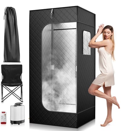 JOYNEXTBUY - Sauna Tent - Stoom Sauna Cabine - Draagbaar - HomeSpa - Stoommachine - Afstandsbediening - Opklap Stoel - Opbergtas