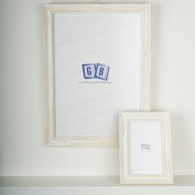 GB Houten Fotolijst – Fotoformaat 10 x 15 - Wit Verdiept
