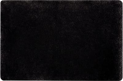 Spirella FINO Badmat Microvezel – Zachte Badmat Zwart – Vochtabsorberend – 50x80 cm