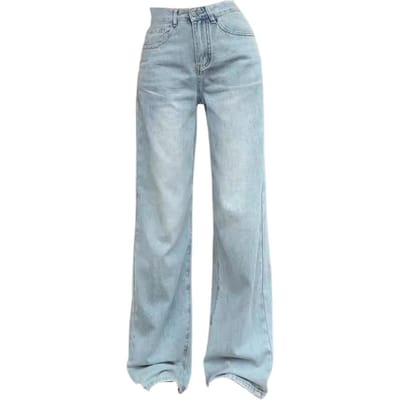 Dames Retro Jeans Stijlvol Dames Hoge Taille Ontwerp Wijde Pijpen Jeans met Strik Borduurwerk Zakken Chique Denim Broek voor Een Tr Praktisch Gebruik M white