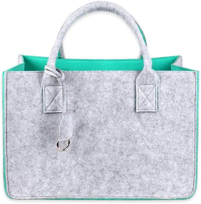 Vilten boodschappentas 40x27x27cm in diverse kleuren