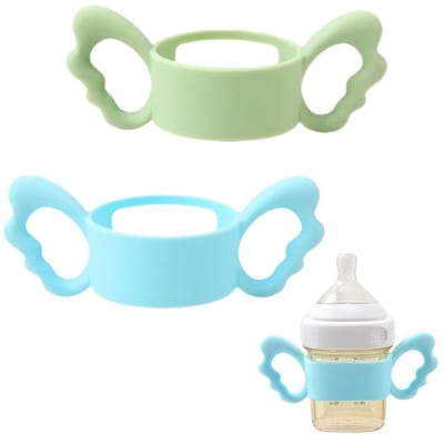 Dailygoods- Flessengrepen - 2 Stuks - Siliconen - Brede Opening - Ergonomisch Ontwerp - Veilig en Comfortabel - Fleshouder