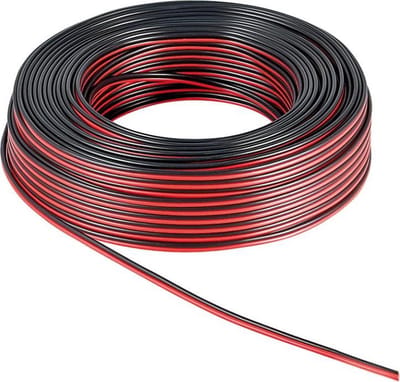 Luidsprekerkabel CCA 2 x 0,75mm2 - Zwart/Rood - 10 meter