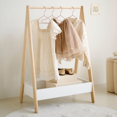 Petite Amélie Houten kledingrek «Cerise» | Wit