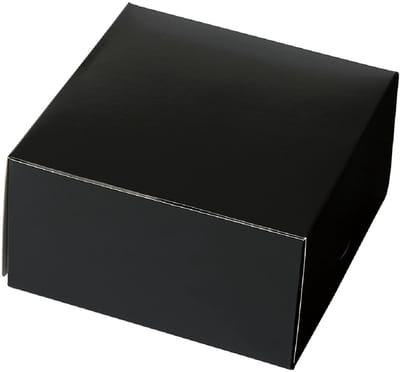 Taartdoos 15x15x8cm. Zwart 3st