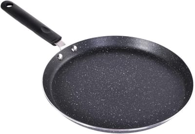 Koekenpan - Koekenpan Pannenkoekenpan - Gelijkmatig Koken - Keramische Binnenkant - 26.7 cm - Zwart