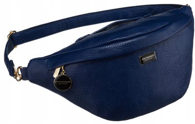 Dames Heuptas / Schoudertas Peterson Leerlook Navy Ruim