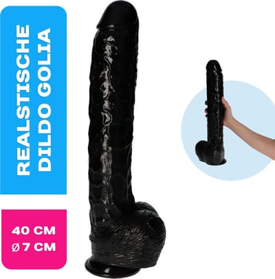 Lusty Realistische Anaal Dildo Golia - Anaal Dildo - 40X7 cm - Realistisch - Met zuignap - Aders