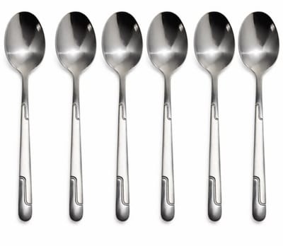 Kochmann - Theelepels 6 Stuks – 11,7 cm RVS Theelepeltjes – Hoogwaardig Roestvrij Staal Bestek – Vaatwasserbestendig – Mat Design – Koffielepels – Dessert Lepels – Luxe Bestek Set – Duurzame Kwaliteit – Modern Design – Accessoires - Cay kasik - Cay
