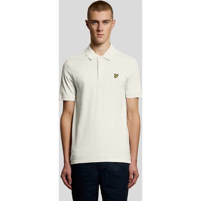 Lyle & Scott Fine Slub Polo Shirt Ice Cream