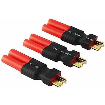 HXT 4mm naar T-Plug Mannelijk Adapter voor LiPo Batterijen | Draadloze Connector | Ideaal voor RC Modellen, Helikopters, Auto Audio | Polyester