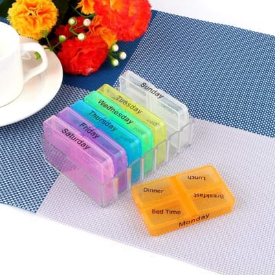 Dailygoods - 7 Dagen Wekelijkse Pil Organizer - Medicijn Case - Compact en Handig - Geschikt voor Vitamines en Supplementen - Perfect voor Thuis en Re...