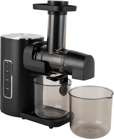 Elektrische sapcentrifuge - Fruitpers - Gezond sap maken - Zeventraps extrusie - 06 liter - Zwart