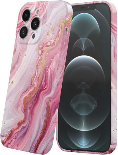 Smartphonica Telefoonhoesje Geschikt voor iPhone 12 Pro Max met Roze Marmer Opdruk - Flexibel Softcase TPU - Backcover Case Rosé Marble Design geschikt voor iPhone 12 Pro Max