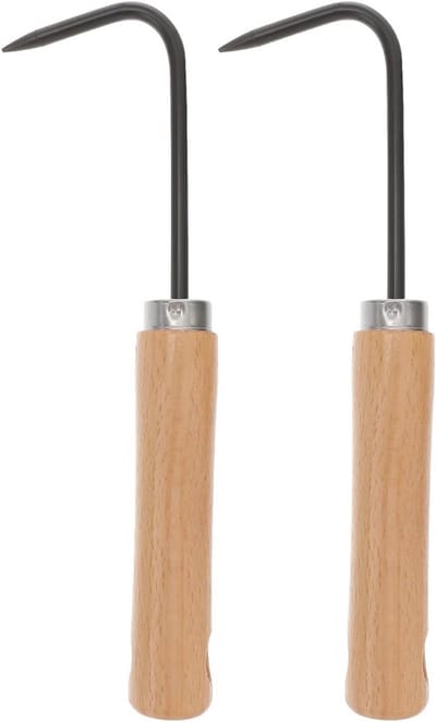 Handweeder Gereedschap - 2 Stuks - Tuin Wieden Verwijderen - Enkel Klauw Tuingereedschap voor Gazen en Planten