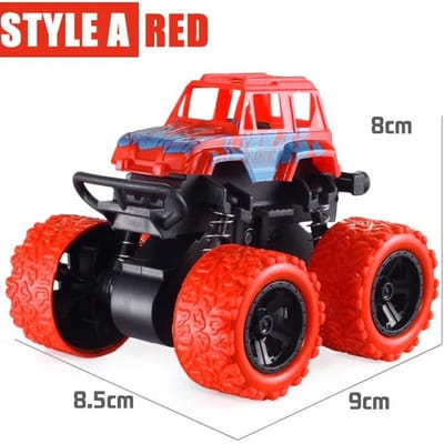 Speelgoedauto Monstertruck Vierwielaandrijving Stunt Dump Auto Inertie Auto Speelgoed Dinosaurus Terugtrek Speelgoed Jongen Meisje Cadeau rood