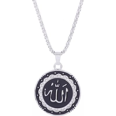 Europese en Amerikaanse Mode Minimalistische Rune Hanger Milieuvriendelijk Materiaal Legering Sieraden Retro Ketting white