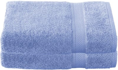 De Witte Lietaer Badhanddoek Stephanie Sky Blue - Set 2 stuks - 70 x 140 cm - Blauw - Katoen