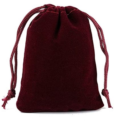 Dailygoods- Fluwelen Zakjes 10 Stuks - Sieradenzakjes - Cadeauzakjes - Trekkoord - 7 x 9 cm - Wijnrood - Hoogwaardige Kwaliteit