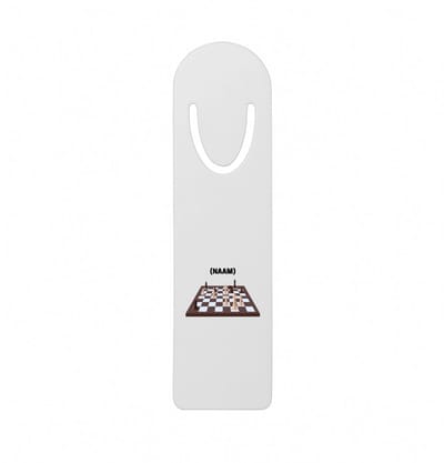 Hacebo® - Schaken met eigen naam metalen boekenlegger - Schaken - Schaker - Denksport Bladwijzer boekenleggers - 12.7 cm x 3.2cm