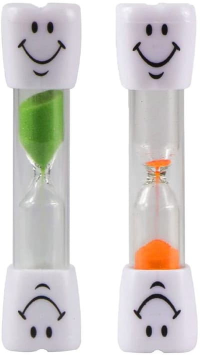 Dailygoods- Zandloper 3 minuten - 2 stuks - Kleurrijk zand - Tandenpoetsen - Keuken/kantoor - Spellen - Timer