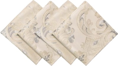 Famanu - Stoffen Servetten – 4 stuks 45x45 cm – Champagnekleurig – Luxe Herbruikbare Servetten voor Tafel of Restaurant