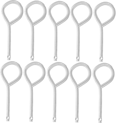Brandblusser Sluiting - Veiligheidsspeld Borgpen - Brandbeveiliging Garage - Stevig IJzer Materiaal - 5.30X2.00X0.30CM - Zilver