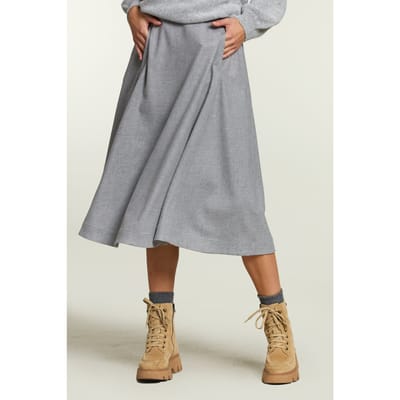 River Woods Grey Uni Midi Skirt Size: 34 | Midi Skirts Outlet | Dames | Grijs