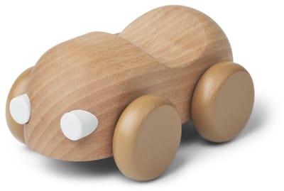 Liewood Ilona houten speelgoed “Auto / gouden karamel”, houten auto - car golden caramel