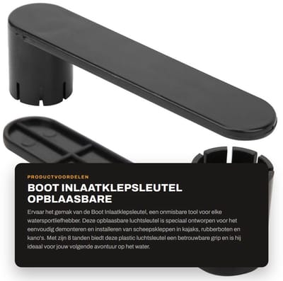 Dailygoods- Inlaatklepsleutel 8-groefs - Opblaasbare Luchtsleutel - Geschikt voor Kajak/Kano - Draagbaar - Kunststof - Gemakkelijke installatie - Ventielsleutel