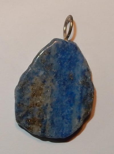 Lapis Lazuli schijfjes hanger