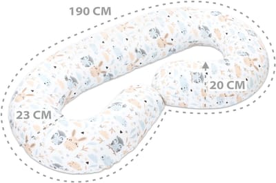 Unyqoos® Ergonomisch C-vormig zwangerschapskussen voor zijslapers met wasbare hoes