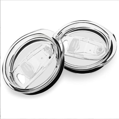 Store_8 - Transparant Spatwaterdicht Deksel - Herbruikbaar Waterdeksel - Comfortabel Rietjesgat - 20 oz - Stofbescherming - Geschikt voor Vaatwasse...