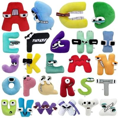 Montessori Alfabet Pluche Speelgoed 26 Engelse Letters Gevulde Pop Kawaii Anime Cadeaus voor Kinderen Leren Verlichting