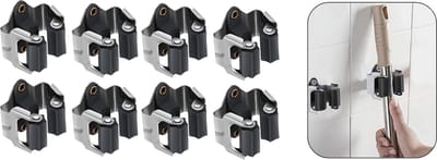PD® 8-Delige Gereedschap & Bezem Houders Set - Efficiënte Wandbevestiging voor Maximale Organisatie!