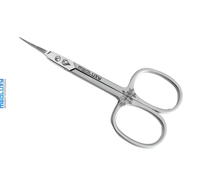MEDLUXY® PRO - Nagelriemschaar - Gebogen - Micro Fijne Spits / Scherp punt - 10 cm - Comfort Design [huid- en vellenschaartje, nagelriemknipper, cuticle scissor, verwijderen van nagelriemen]