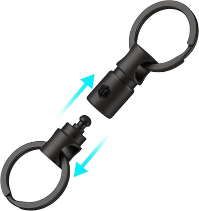 Afneembare sleutelring titanium draaibare sleutelhanger linker karabijnhaak