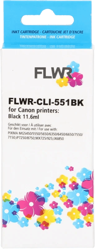 FLWR - Cartridges / Canon CLI-551XL / zwart / Geschikt voor Canon
