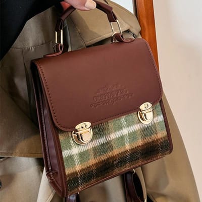 Koreaanse Niche Rugzak voor Dames Nieuwe Stijl Retro College Stijl Handtas Student Klas Casual Pendeltas