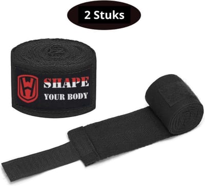 Bovista Bandage Boksen - Kickboksen - Handschoenen - Boks Bandage - Kickboks - Binnenhandschoenen - Handschoen - Boxing - Handbagage - Zwart - 300 cm