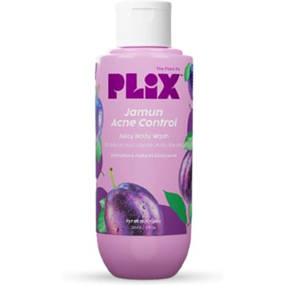 PLIX - THE PLANT FIX Jamun 2% Salicylzuur Body Wash Voor Lichaamsacne | Vrij van Parabenen & Siliconen | Diep Exfoliërend Dode Huidcellen, Voorkomt Rugacne pink
