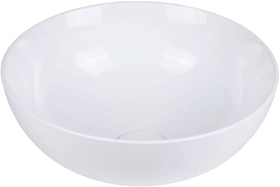 Waskom Lena Wit Rond - 38.5x38.5x14 cm - Wasbak - Waskommen - Wastafel Keramiek - Glans Wit