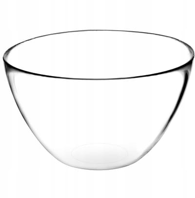 KADAX Saladekom van glas, ovale glazen kom, 17 cm, glazen kom, glazen schaaltjes, diepe schaal voor snoep, fruit, salade, dessert, slaschaal, fruitschaal