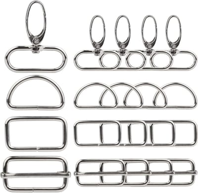 70 Stuks Swivel Haken en D-Ringen voor Tassen, Riemen en Hondentuigen - 25 mm en 32 mm Buckles en Ringen