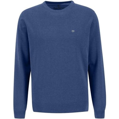 Fynch-Hatton Trui O-Neck Cotton Wave / male