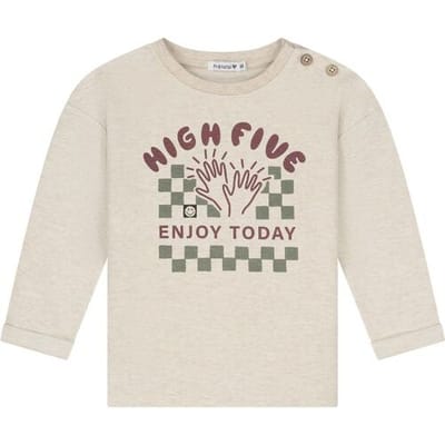 Prénatal baby shirt Soft Beige Melange 56 heren