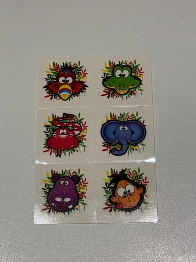 plak tattoos kinderen - schoencadeautjes sinterklaas -sinterklaas cadeautjes - set van 6 - Jungle 1