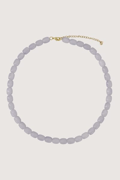 Zusss Smalle Kralen Ketting Sky Blue